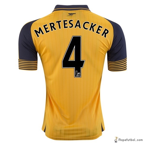 Camiseta Arsenal Replica Segunda Ropa Mertesacker 2016/17 Amarillo